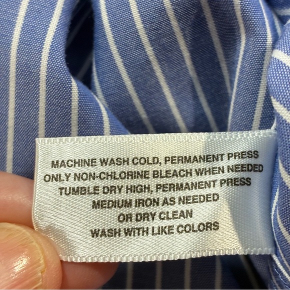 Cutter & Buck Men's Button Down Shirt 3XB Blue white stripe - Picture 7 of 8